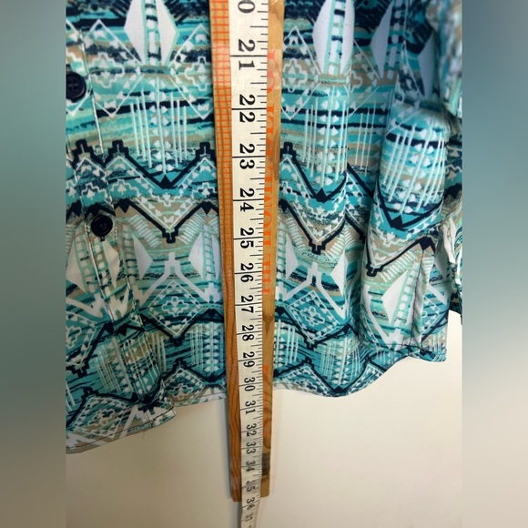 Catherine’s Plus Sz 18-20 Sheer Shiffon Blouse Top Blue Comfortable  Lightweight - Picture 9 of 10